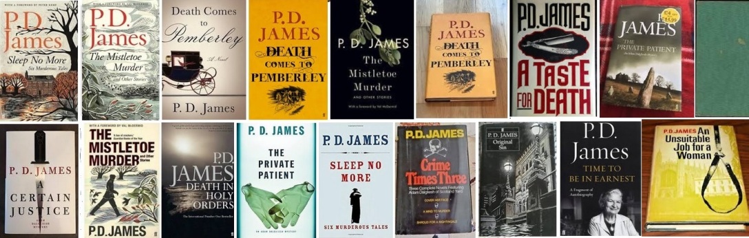 Book covers of the writer P D James